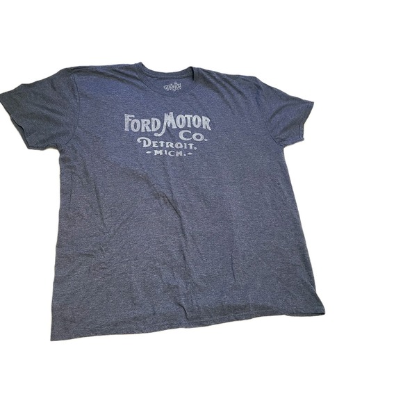 TeeLuv Blue/ Gray Ford Motor T Shirt Detroit Mich 3XL Casual